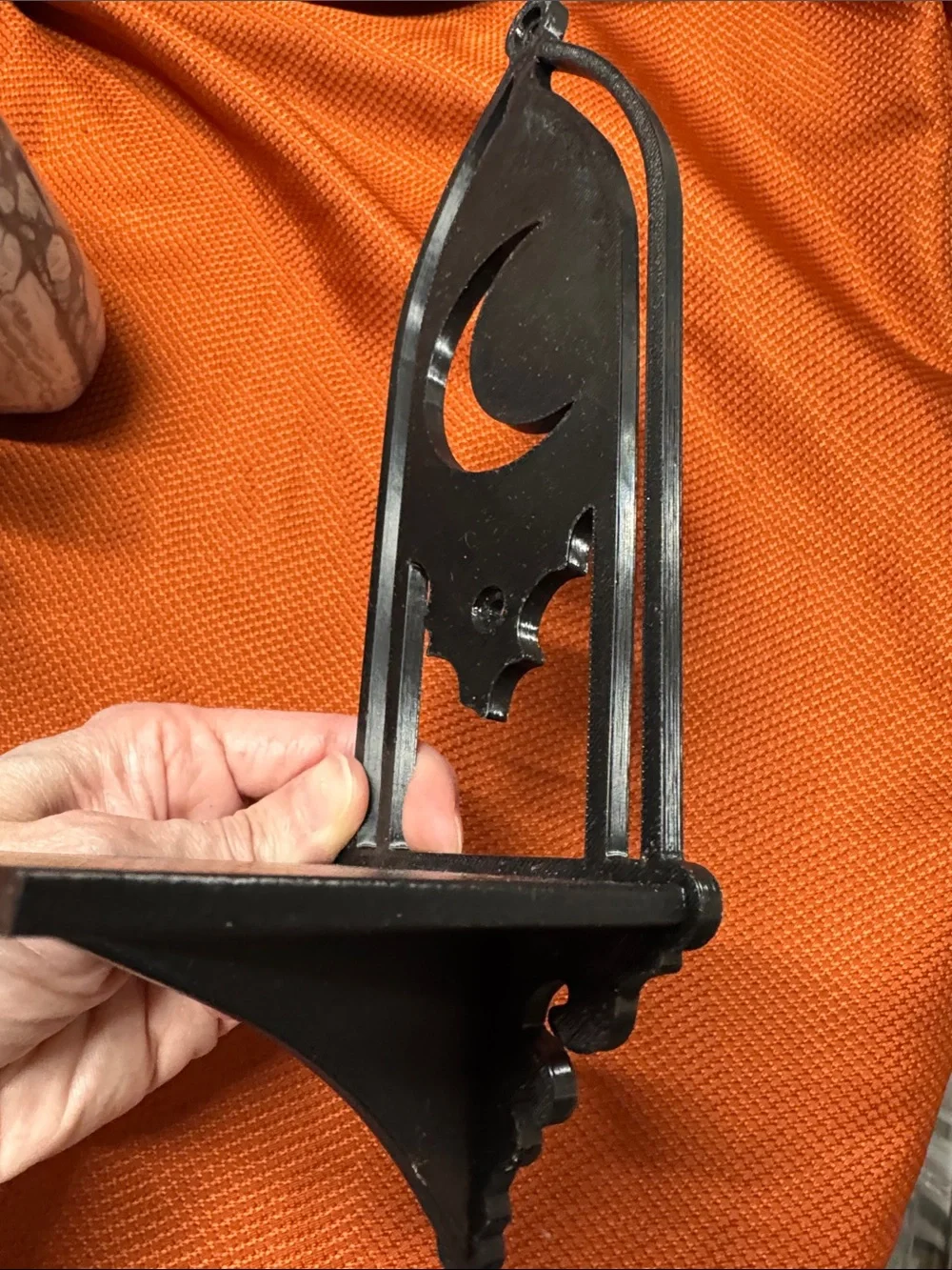 Pair 3D printed Black Sun and Moon Wall Sconces